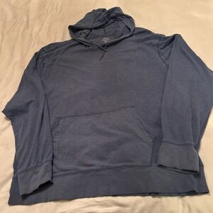 J. Crew Slate Blue Garment Dyed Slub Cotton Hoodie- XXL